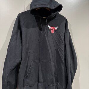Chicago Bulls Black Hoodie Pullover Sleeve Size XL NBA Basketball
